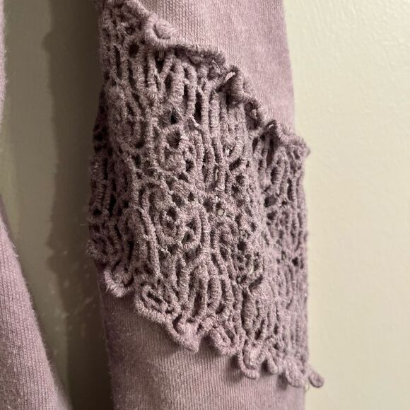 Knox Rose Purple Long Sleeve Embellished Sweatshirt - Picture 4 of 5